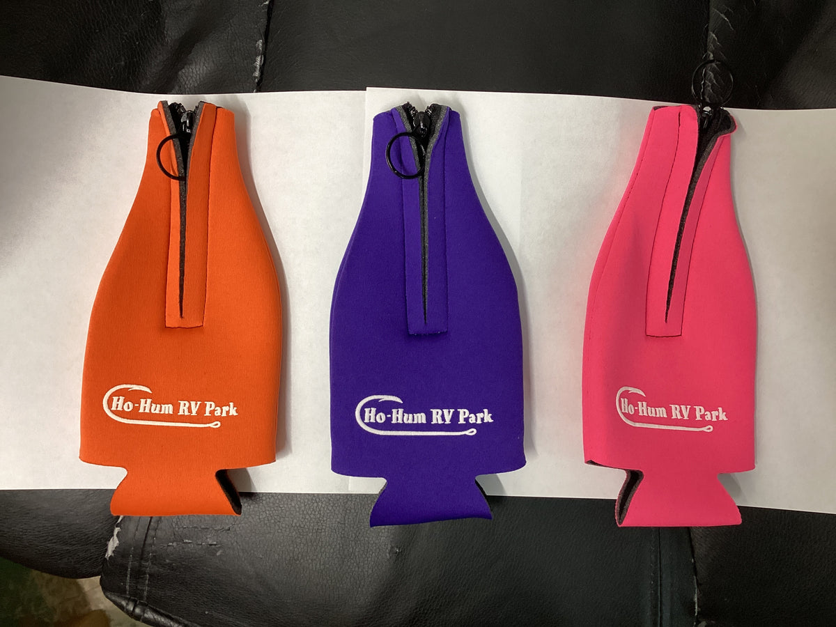Ho-Hum Logo Zip Bottle Coozie