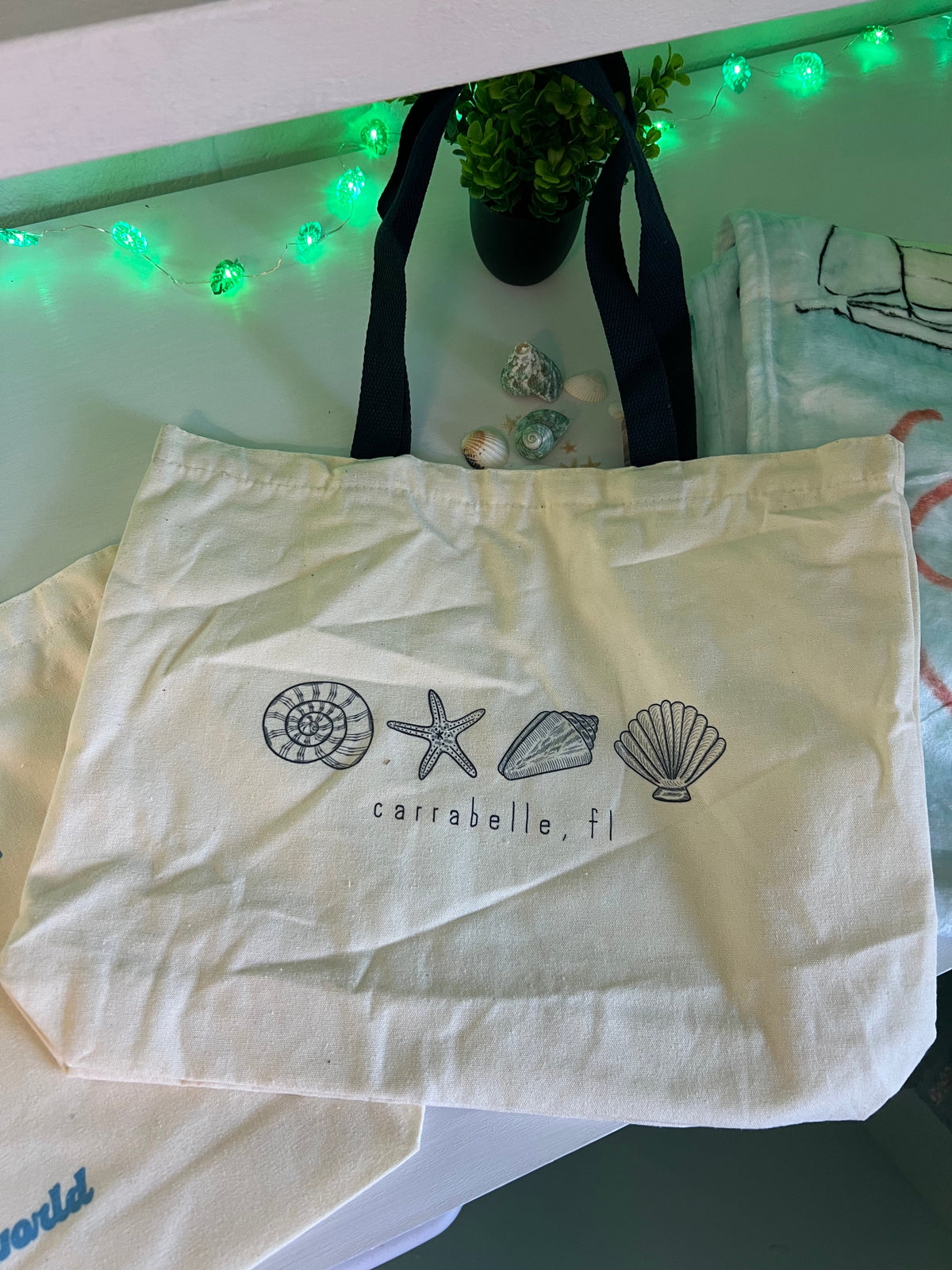 CLEARANCE Tote Bag Seashells Carrabelle
